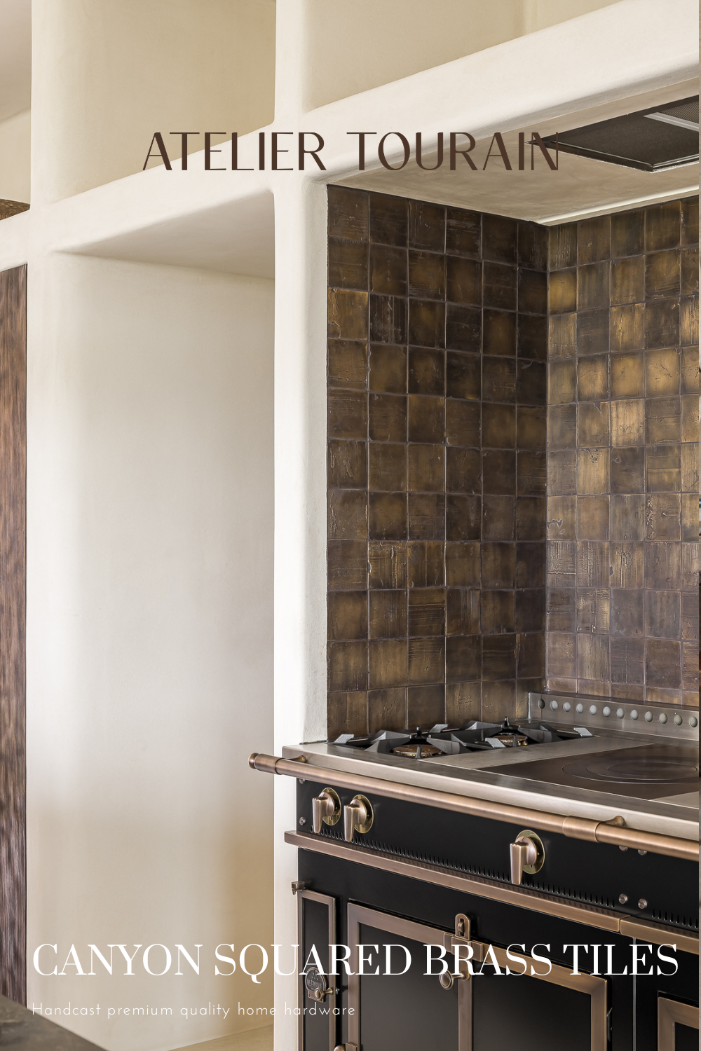handcast brass tiles by belgian artisans Atelier Tourain